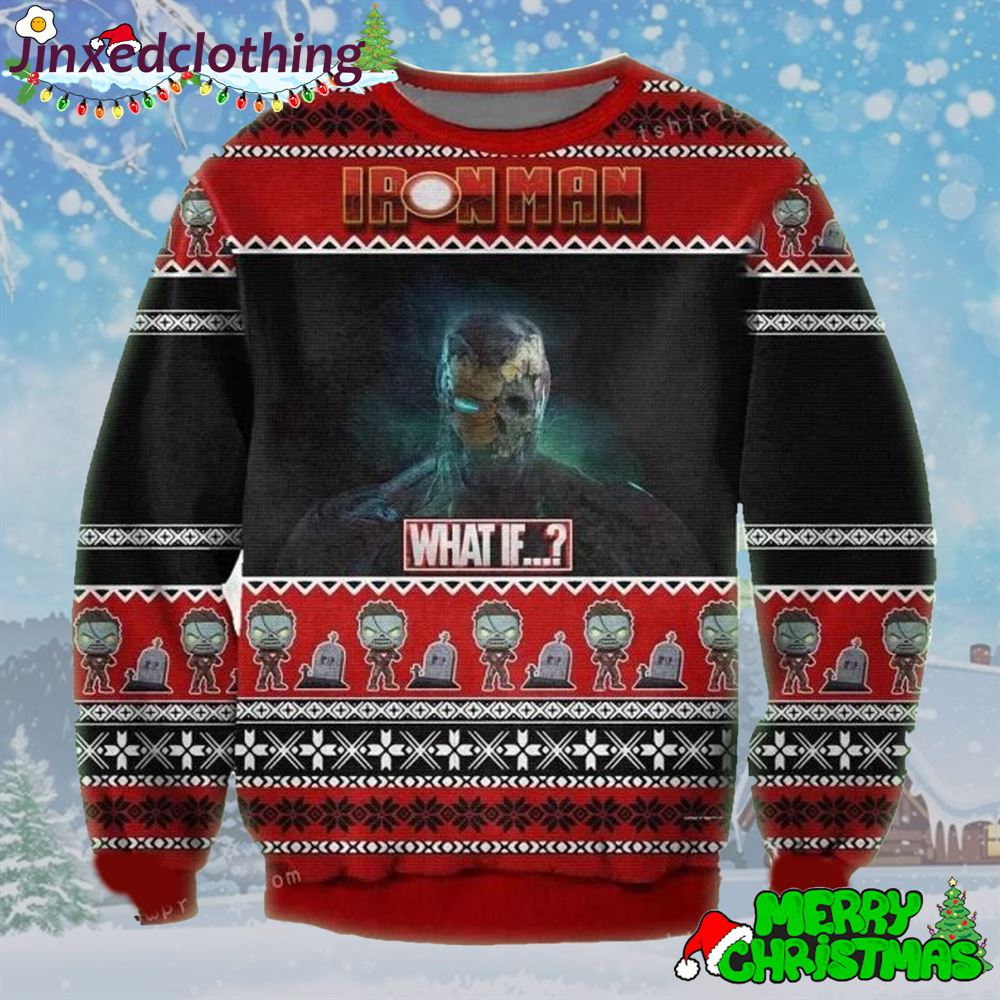 Zombie Iron Man What If Ugly Sweater Party 